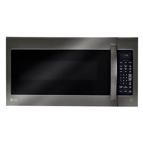 LG Electronics 2.0 cu. ft. Over the Range Microwave in Black Stainless Steel with Sensor Cook ...