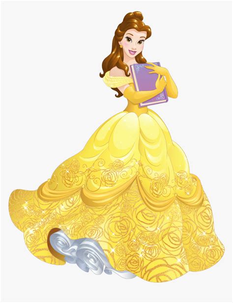 Disney Princess Belle With Book, HD Png Download - kindpng