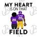 Custom Football Player and Mom My Heart is on That Field With Custom ...