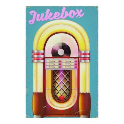 Vintage Jukebox poser Poster - diy cyo customize create your own personalize | Jukebox print ...