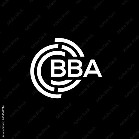 BBA letter logo design on black background. BBA creative initials ...