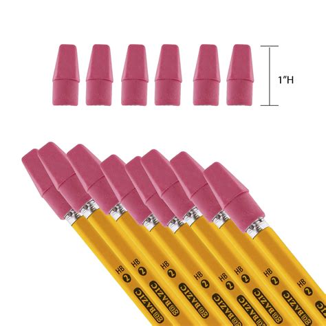 BAZIC Pink Eraser Top (50/Pack) Bazic Products