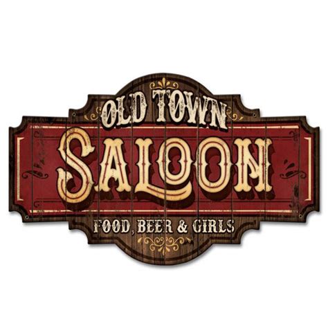 Old Town Saloon Vintage Sign | Beer Bar Signs | Signs | From Vintage ...