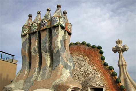 Dragon Terrace of the Casa Batllo Building in BARCELONA, CATALONIA ...