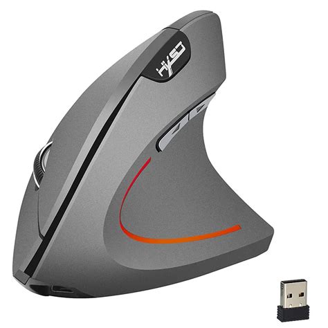 Vertical Wireless Mouse 2AAA battery Mause Ergonomic Vertical Wireless Mouse 2400 DPI Wireless ...