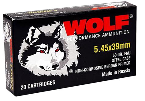 5.45x39mm Ammunition (Wolf Ammo) 60 grain 750 Rounds - Cheap Bulk Ammo For Sale