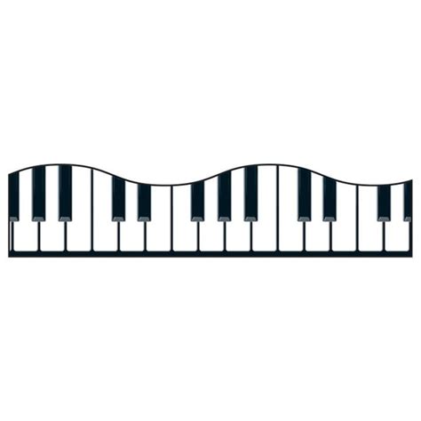 Piano Keyboard Bulletin Board Trimmer | Piano, Music clipart, Music drawings