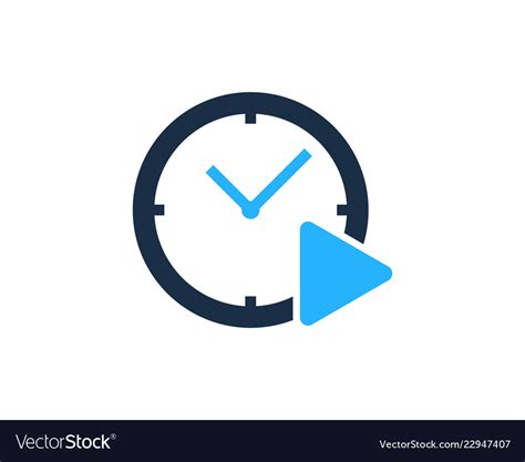 Video time logo icon design Royalty Free Vector Image