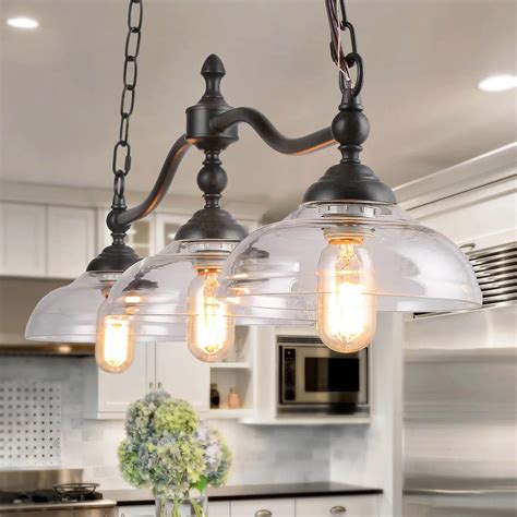 Halision 6-Light Island | Farmhouse kitchen lighting, Kitchen lighting ...