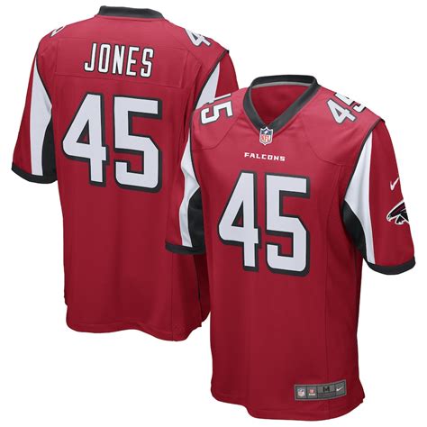 Men's Nike Deion Jones Red Atlanta Falcons Game Jersey