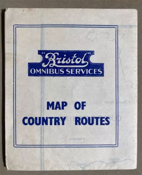 BRISTOL OMNIBUS SERVICES Map of Country Routes Mid-1950s £0.99 - PicClick UK