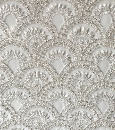 Beaded Scallop Embellishment On Mesh Fabric | JOANN