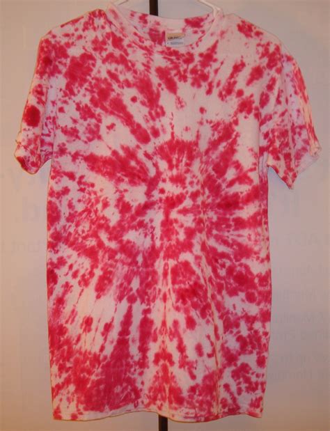 Red Color Blast Tie Dye Shirt Adult Small