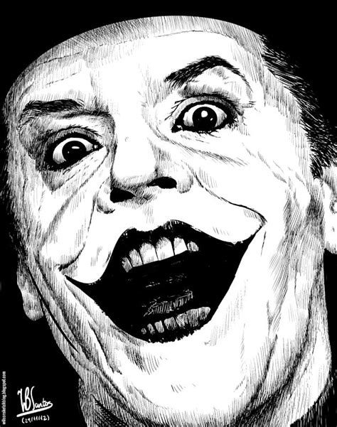 Jack Nicholson as Joker (Ink drawing) | Joker artwork, Joker art, Joker drawings