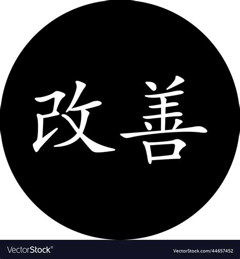 Kaizen icon on white background japanese symbol Vector Image