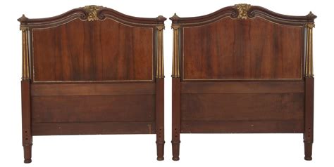 Lot - Pair of Mahogany Headboards