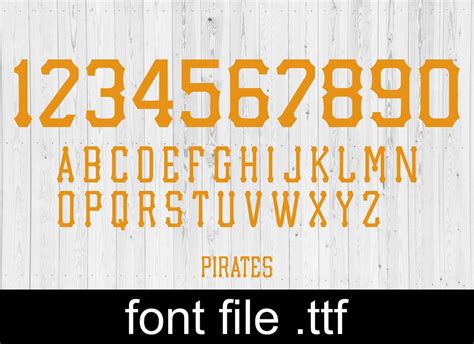 Pirates Jersey Font File / File .ttf / Ready for Install - Etsy