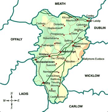 Kildare Map Region City - Map of Ireland City Regional Political