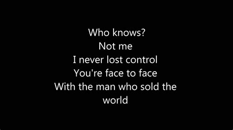 Nirvana The Man Who Sold The World Lyrics