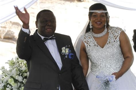 60 Year-Old Zimbabwean Prime Minister Morgan Tsvangirai Marries his 35 Year-Old Bride Elizabeth ...