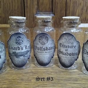 Halloween Apothecary/alchemist/potion Bottles or Shot Glasses - Etsy