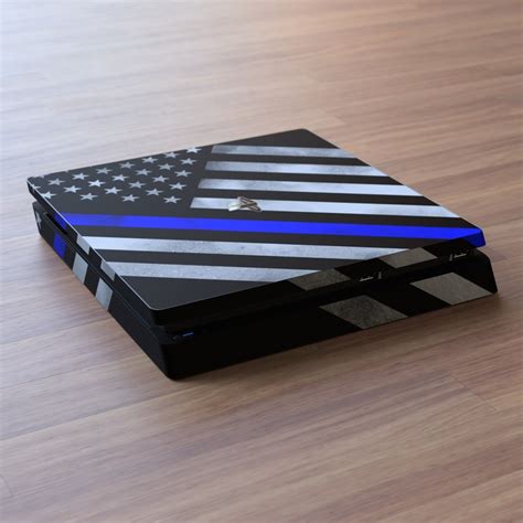 Sony PS4 Slim Skin - Thin Blue Line Hero | DecalGirl