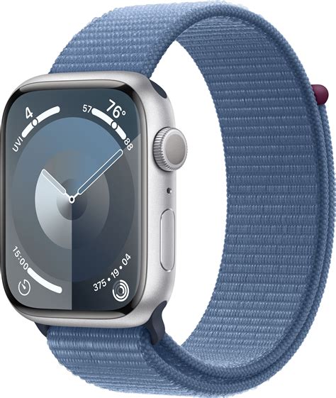 Apple Watch S9 45mm GPS (Silver Alu/Winter Blue sportloop) - Elgiganten - Elgiganten