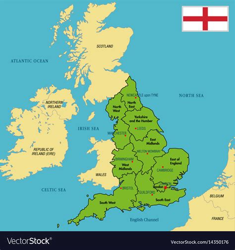 Labelled Map Of England - Beilul Rochette