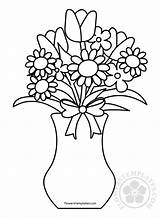 Flower In A Vase Coloring Pages  Coloring Home sketch template