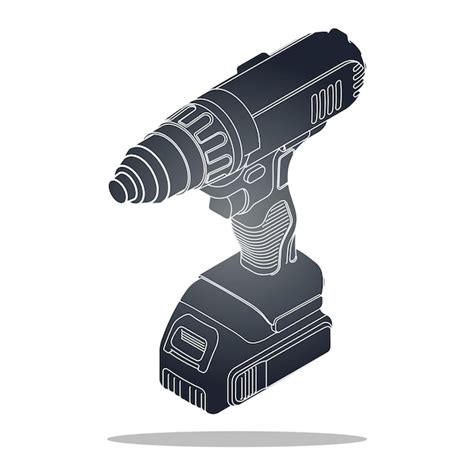 Premium Vector | Drilling machine cartoon style