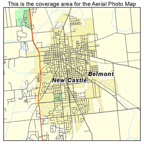 Aerial Photography Map of New Castle, IN Indiana