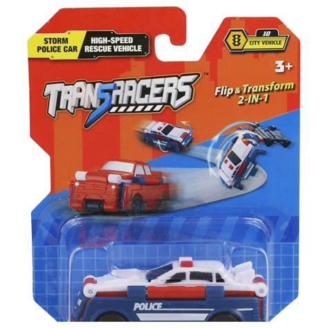 Transracers - 2-In-1 Flip Police Car To Hi-Speed Rescue Car