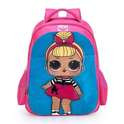 LOL Dolls Backpack Pink School Bag for Girls LUOBIWANG LOL Dolls Backpack Pink School Bag for ...