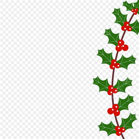 Holly Christmas Border Clipart Vector, Christmas Holly Border Vector ...