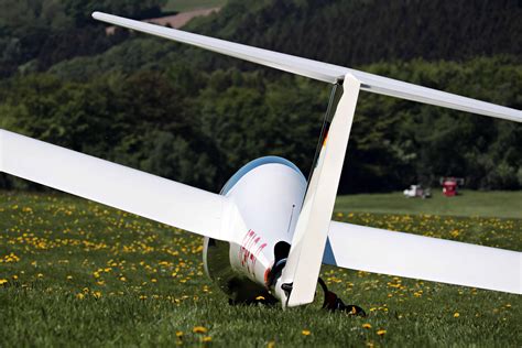 Free picture: airplane, glider, vehicle, rudder, plane, grass, meadow