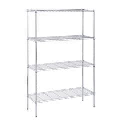 Designer's Image™ 48"W x 72"H x 18"D Chrome 4-Tier Commercial Grade Wire Shelving Unit at Menards®