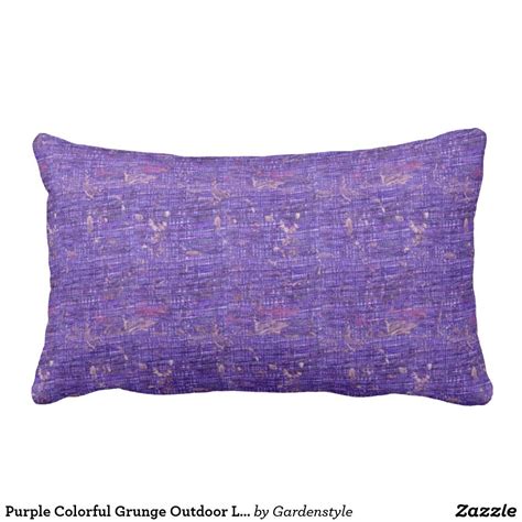 Purple Colorful Grunge Outdoor Lumbar Pillow | Zazzle.com | Lumbar ...