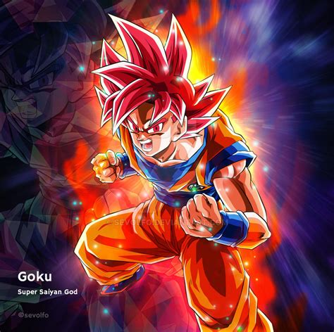 Goku Super Saiyan God by Sevolfo on DeviantArt