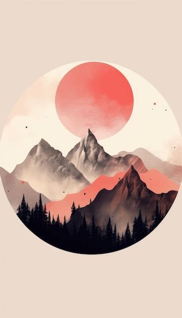 Premium AI Image | beautiful pink sunset is seen over mountains