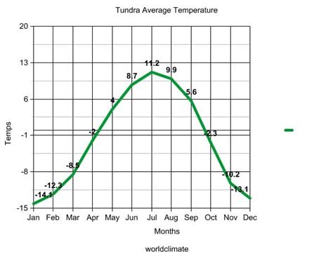 Temperature and Precipitation - Tundra Biome