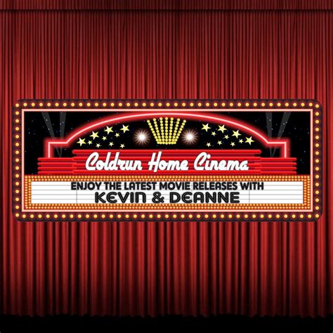 Retro Marquee Personalized Cinema Sign with Searchlights