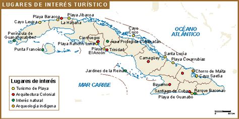 Cuba mapa turistico | Vector maps