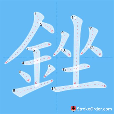 銼 Chinese Stroke Order Animation - strokeorder.com