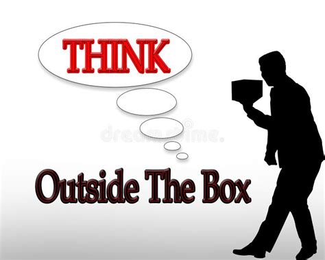 Think Outside the Box Business Slogan Stock Illustration - Illustration ...