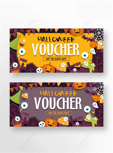 Cartoon style halloween coupons template image_picture free download 465149837_lovepik.com