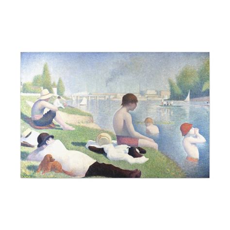 Bathers at Asnieres, Georges Seurat, 1884 Reproduction Famous Artist Vintage Print Fine Art ...