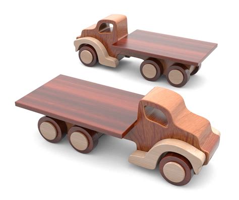 Wood Toy Plan Easy Basics Truck Tractor & Trailer PDF | Etsy