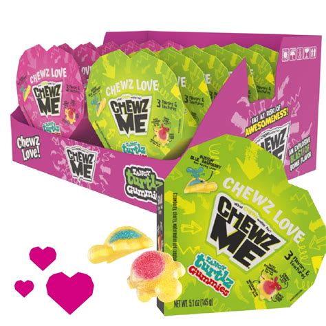 Amazon.com : ChewzMe Heart Box Gummies - Bulk Case Pack Of 12 - Individually Wrapped Candy ...