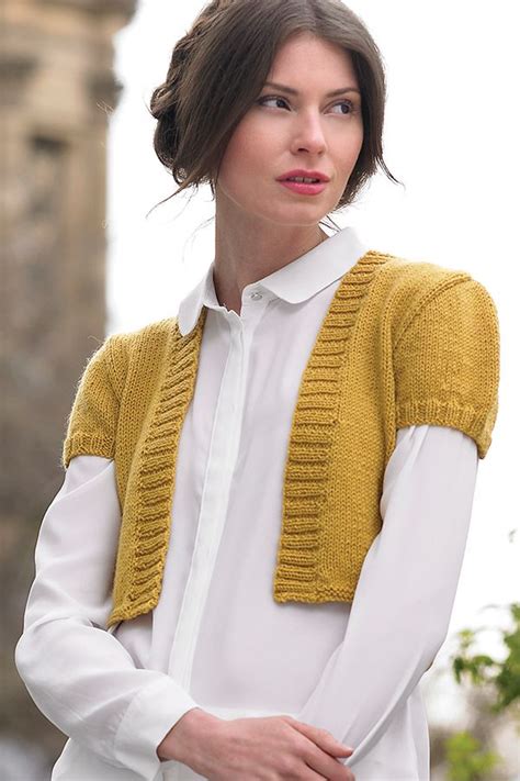 Free Knitting Pattern for Butterscotch Bolero | Bolero pattern, Shrugs and boleros, Knit vest ...