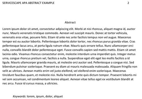 The Basic Format of an APA Abstract with Examples